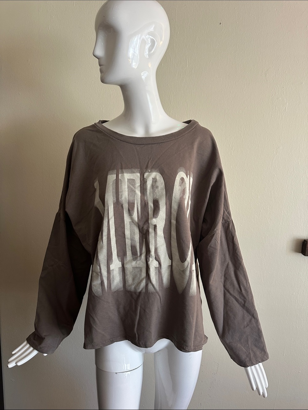 Womenβs Brown Graphic Sweatshirt - Unbranded